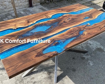 カスタムオーダー 3D ウォールナット ナチュラルエッジ テーブル