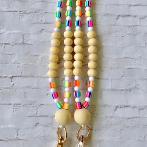 Rainbow neutral lanyard