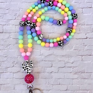 Retro Cactus Teacher Lanyard