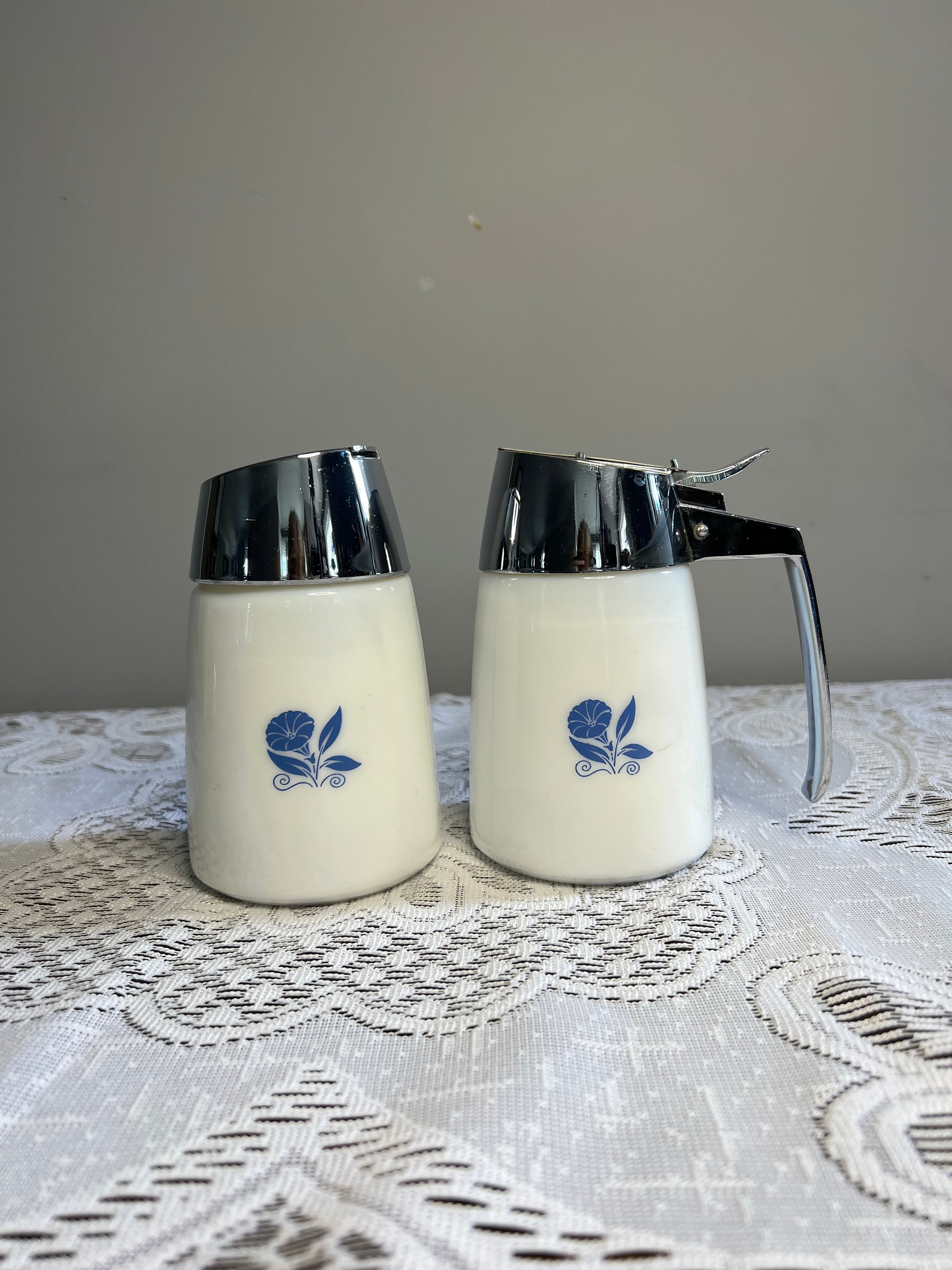 Vintage Blue Sugar Dispenser - Etsy