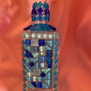 Blue mosaic bottle