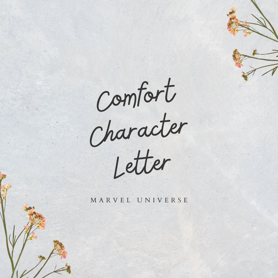 Comfort Character Letter Etsy