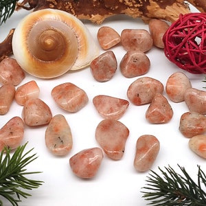 Sunstone tumbled stones