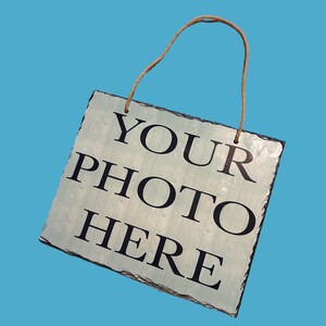 Hanging Rock Slate, Large, 25cm x 30cm, Personalised / Customised Photo Gift