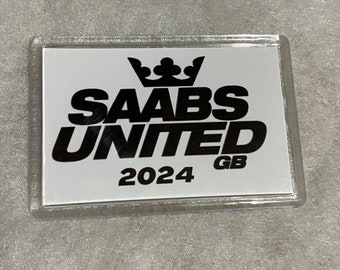 Saabs United GB 2024 Rectangular Acrylic Fridge Magnet Gift