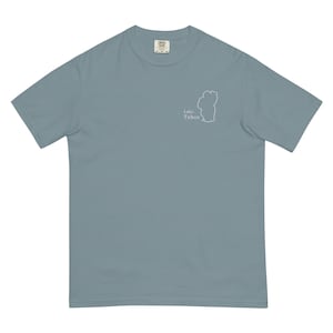 Embroidered Lake Tahoe Outline T-Shirt | Stylish Unique Lake Tahoe Souvenir Gift