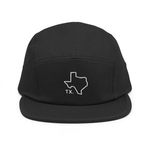 Texas Embroidered 5-Panel Cap - Show Your Lone Star State Pride!