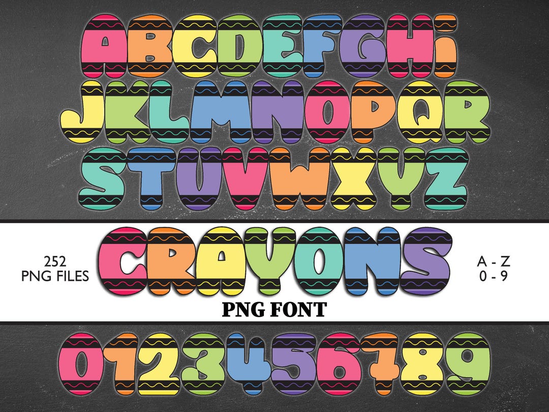 End of School Png, Back to School Png, Crayon Font, Png Font Bundle,png ...