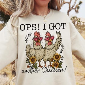 Ups, ich habe noch ein Huhn PNG, Rustikale Bauernhaus Sublimation, trendige Hühnerliebhaber png, lustige Bauernhof Tiere png, niedliche Land Blumen Henne png