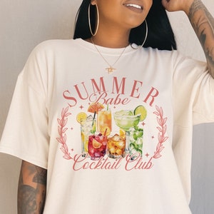 Summer babe cocktail club png, Beach babe png, Summer sublimation designs, Retro summer aesthetic png, Beach vibes png, Girls Vacation 2024