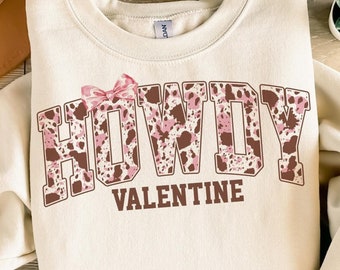 Howdy Valentine Coquette png, Valentines Cow print png, Valentines Sublimation PNG, Cow print png, Vday shirt designs, Coquette bow png