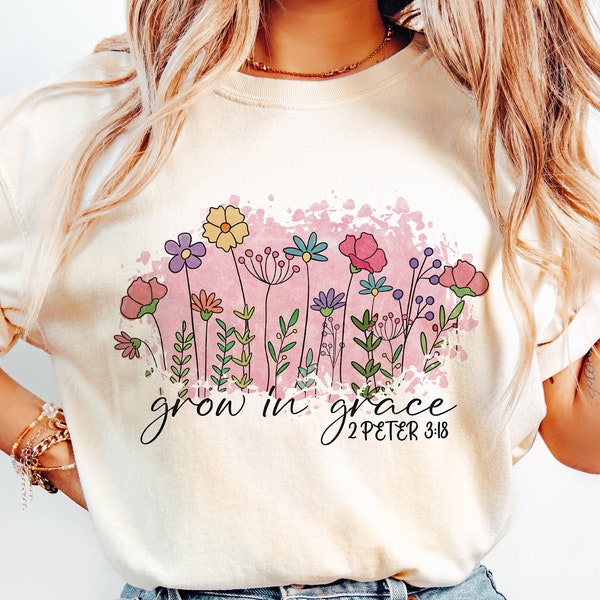 Grow In Grace Png, Faith Sublimation, Faith png, Jesus png, Easter Sublimation Design, Christian Quotes, Religious png, Christian png files