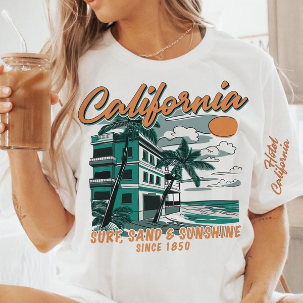California Since 1850 png, Summer png, Beach life png, surf sand sunshine png, Summer sublimation designs, Aesthetic trend summer designs