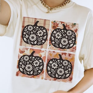 Floral Pumpkin PNG, Fall Autumn Sublimation Designs, Vintage Boho Pumpkin png for Cozy Fall Designs, 2025 Fall Designs, Pumpkin png, Autumn