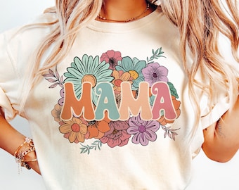 Mama sublimation designs, Mama Flower png, Floral Mama png, Floral png, Spring sublimation, Groovy mama png, Mama t-shirt designs png