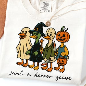 Funny Halloween Goose PNG, Retro Horror Goose png, Funny Spooky Digital Download, Cute Scary Goose Sublimation Design, Silly Goose Clipart