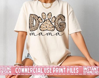 Sublimazione mamma cane, mamma leopardo png, mamma sublimazione disegni PNG, leopardo mamma png, regalo per la festa della mamma, regalo per mamma cane, download immediato