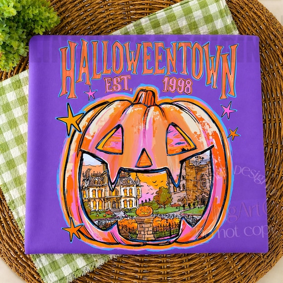 Halloween Pumpkin PNG, Retro Spooky Season Design, Preppy Jack O Lantern Graphic, Autumn Halloween Digital Download