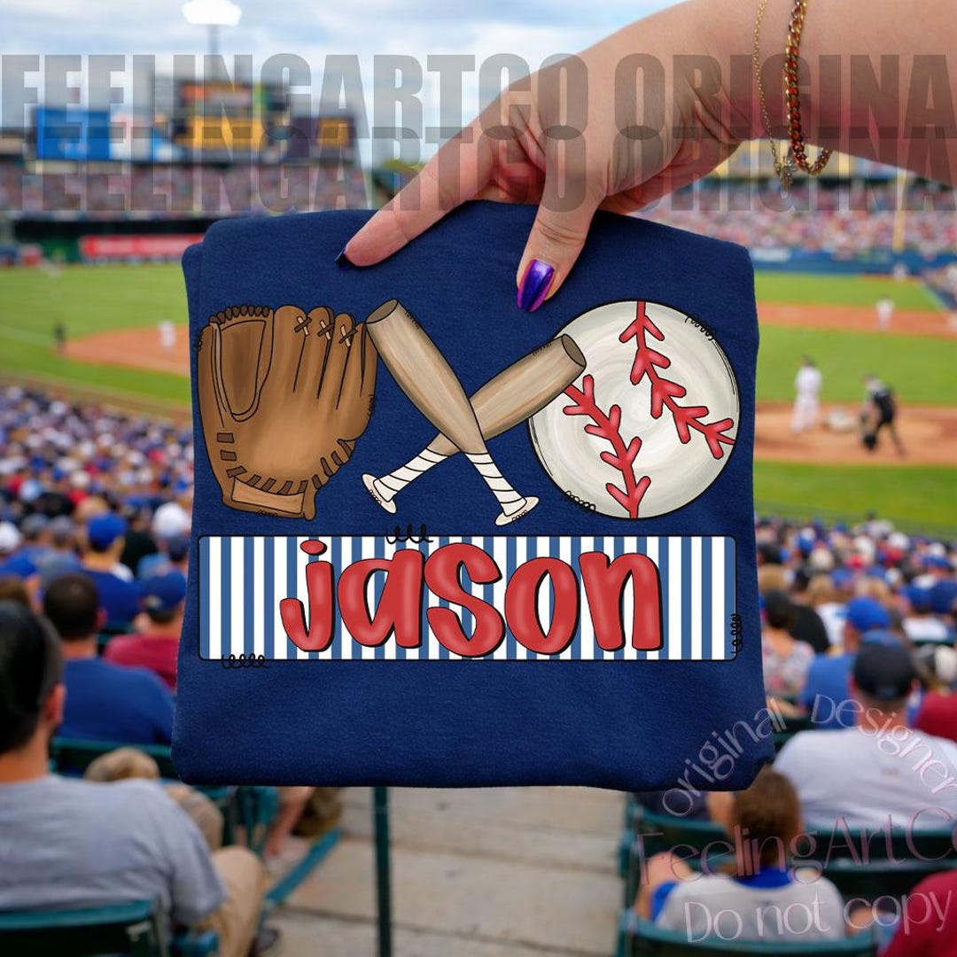 Personalized Baseball Name PNG, Custom Baseball Sublimation Design ...