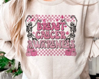 Breast Cancer Awareness Png, Dancing Skeleton png ,Cancer sublimation design, Cancer awareness png, Halloween png, Breast cancer png, fall