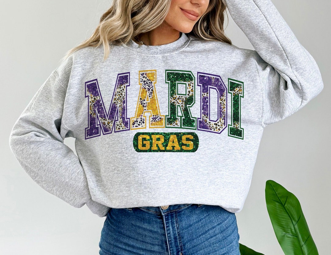 mardi gras leopard print shirt