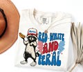Red White And Feral png, Funny USA Shirt, Funny Raccoon Shirt , 4th Of July Digital Download, Feral PNG, Hotdog Raccoon png, Merica png product logo