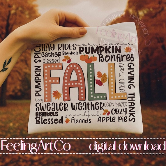 Fall png, Retro Fall png, Thanksgiving png, Pumpkin png, Bonfires png, Fall Sublimation designs, Blessed png, Pumpkin Spice png, Cozy vibes