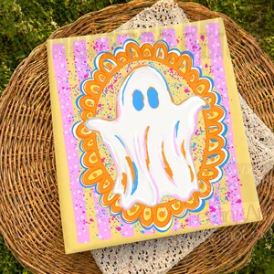 Preppy Ghost PNG, Girly Halloween Graphic, Hand Drawn Coquette Shirt Design, Retro Spooky Season PNG image 5