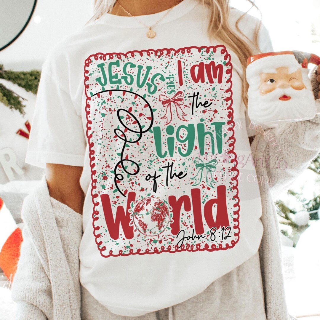 Jesus Light of the World PNG, John 8:12 Bible Verse PNG, Christian ...