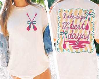 Lake Days PNG, Coquette PNG, Preppy PNG, Girly Summer Png, Spring, Lake, Boujee Png, Dtf, Girly Summer Png, Hand Drawn Png, Summer Days