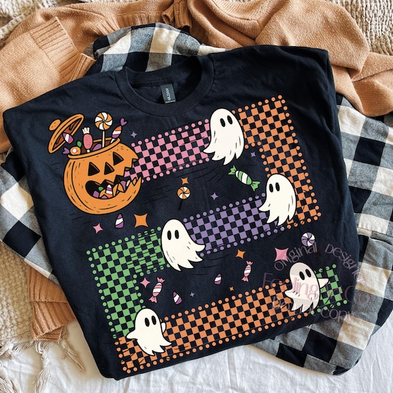 Halloween Ghost PNG, Retro Spooky Season Design, Spooky Cute Trick or Treat Ghost  Halloween Digital PNG, Funny Boo Ghost Shirt, Halloween