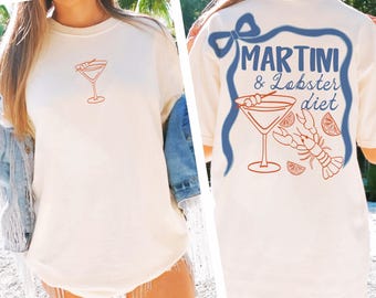 Régime martini et homard PNG, Sublimation estivale côtière, Design PNG mignon cocktail girly, Design chemise de vacances Yacht Girl, Funny Summer png thumbnail
