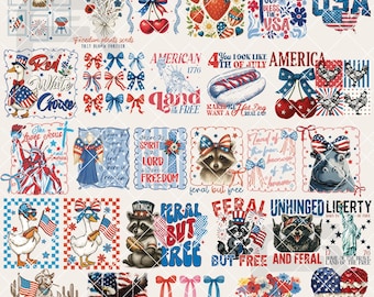 Trending Popular 4Th Of July Png Bundle, Patriotic PNG Bundle, Retro USA Png, Independence Day Png Bundle, 4Th Of July T Shirt Designs