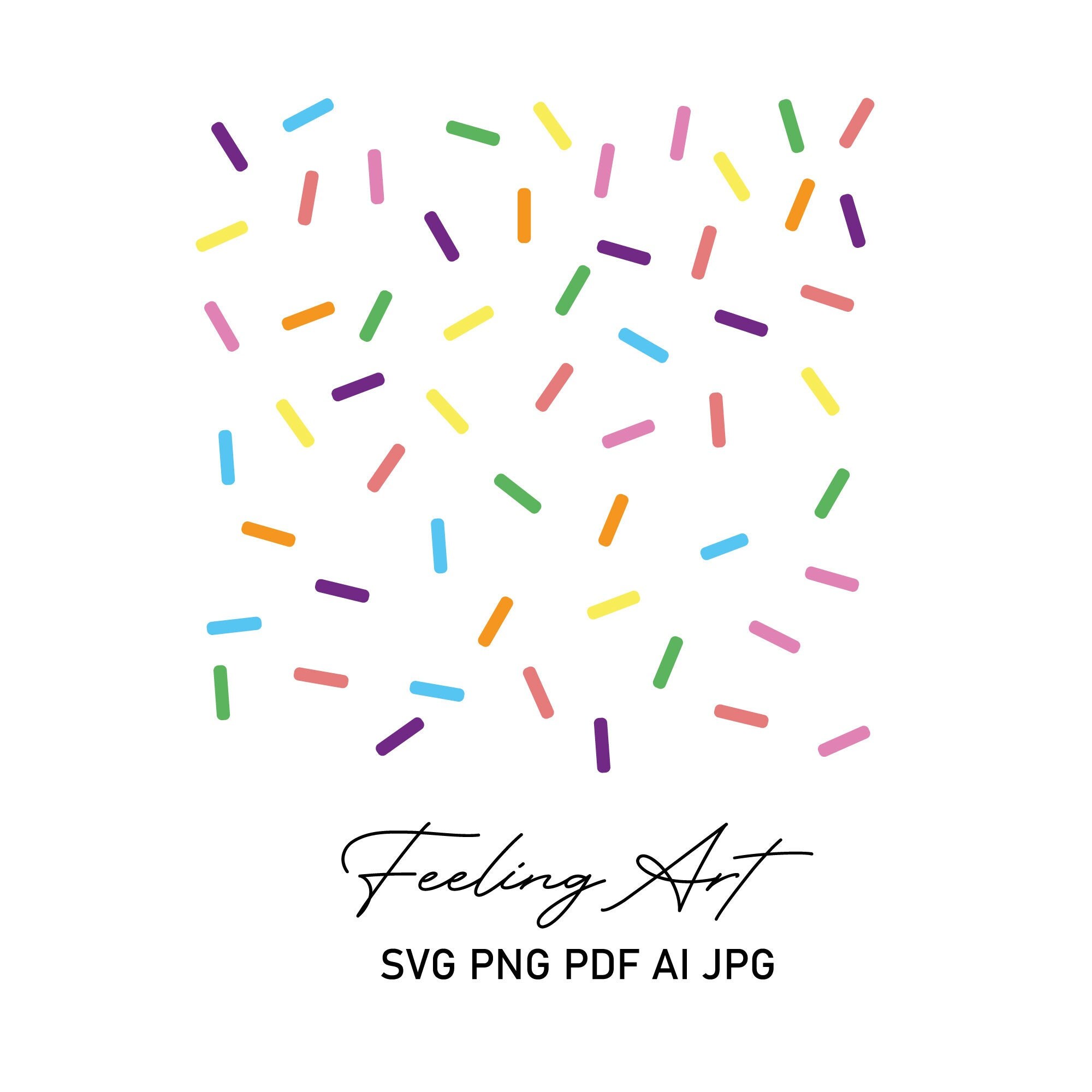 Sprinkle Pattern SVG Confetti Bakery DXF Donuts cookie Etsy M??xico