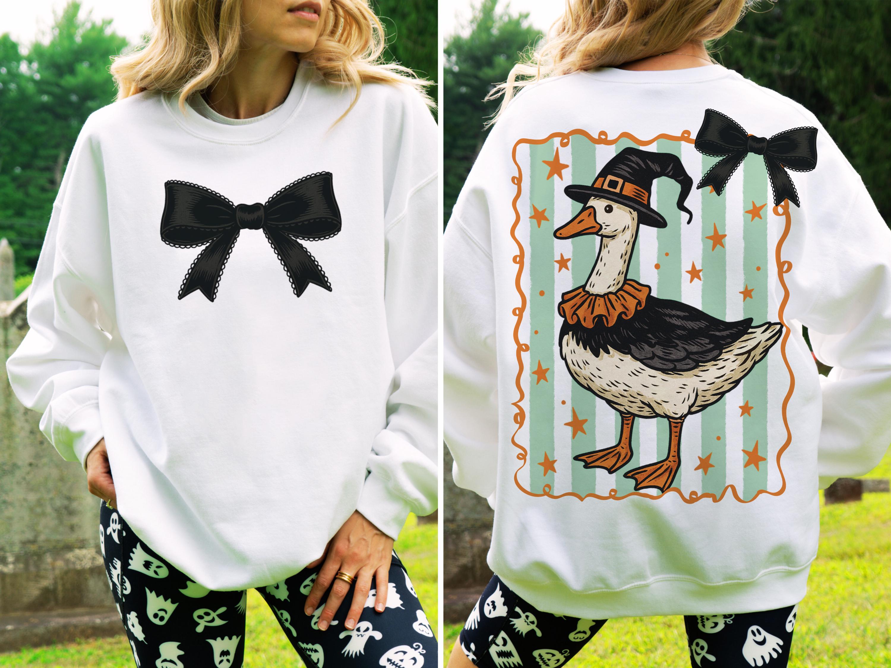 Halloween Goose PNG, Witch Goose Sublimation Design, Coquette bow png, Cute Spooky Goose Sublimation, Coquette Halloween Digital Download,