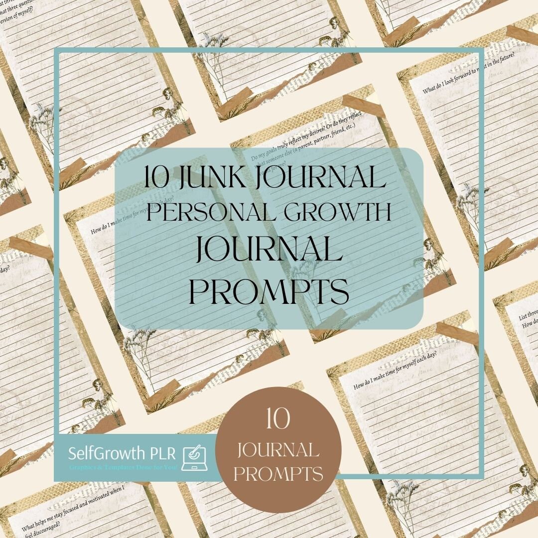 Personal Growth & Life Goals 10 Journal Prompts PLR – Vintage Paper ...