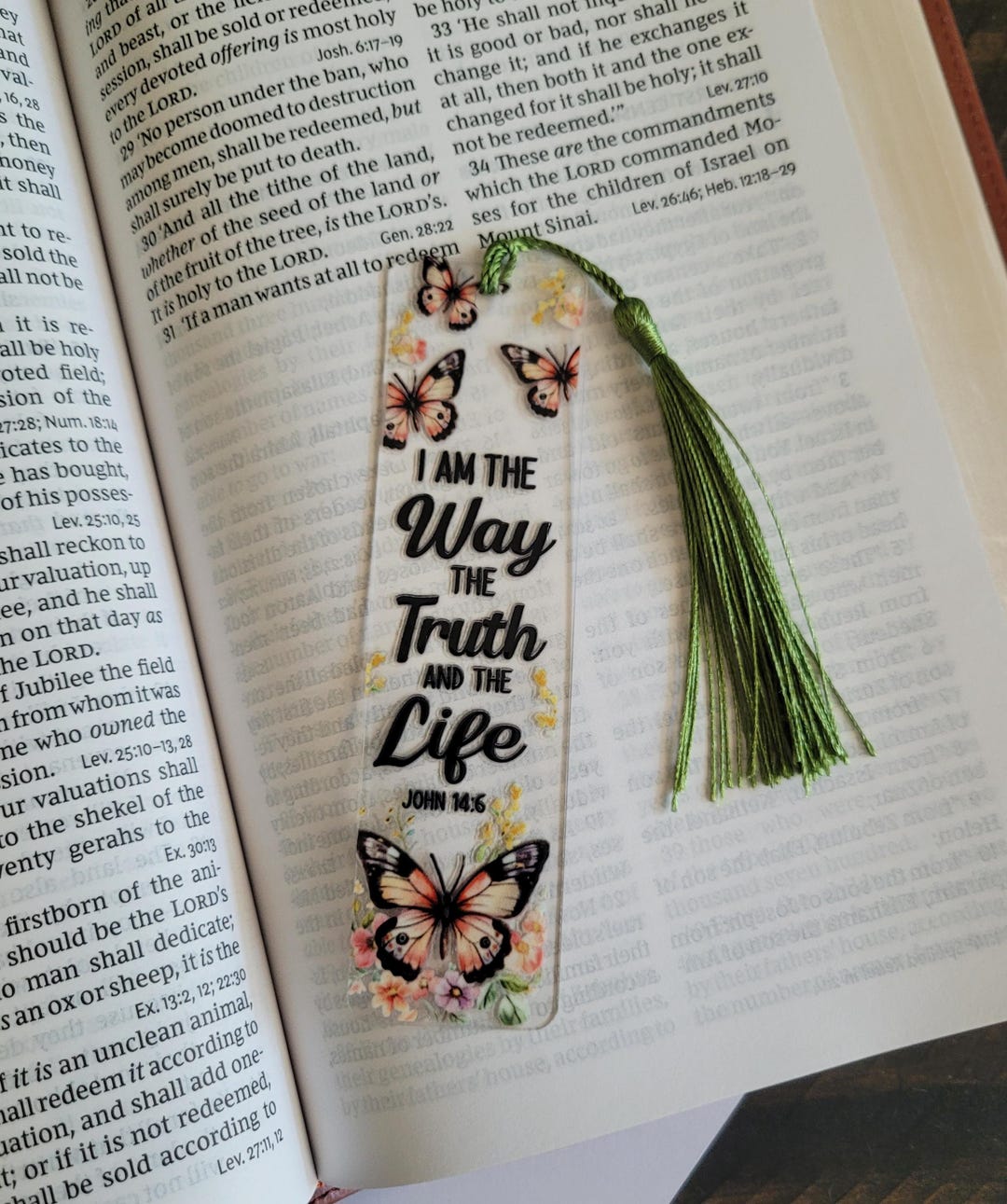 Floral Acrylic Scripture Bookmark: Christian Gift for Book Lover - Etsy