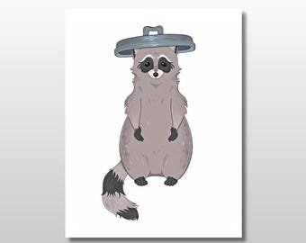 Raccoon Art Print | Trash Panda Cardstock Artwork (8.5" x 11")