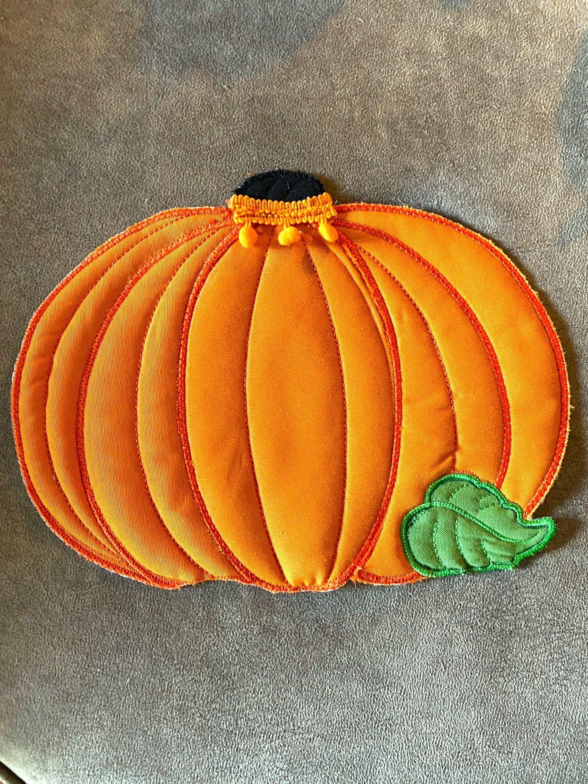 Halloween Table Decor Handmade Pumpkin Placemat Halloween Etsy