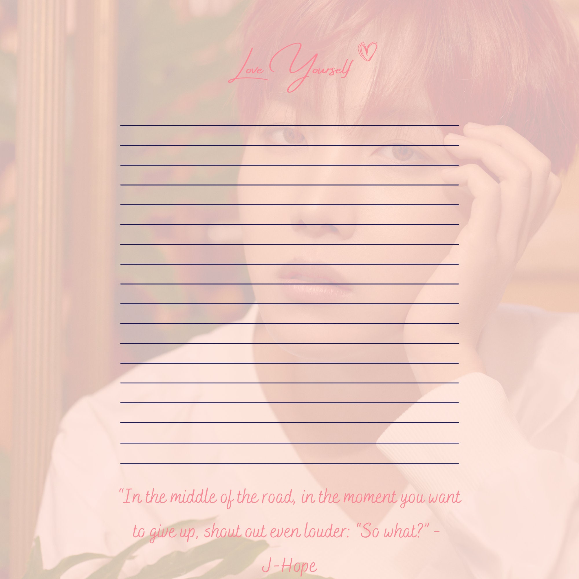 BTS Love Yourself Journal BTS Printable Digital Download - Etsy