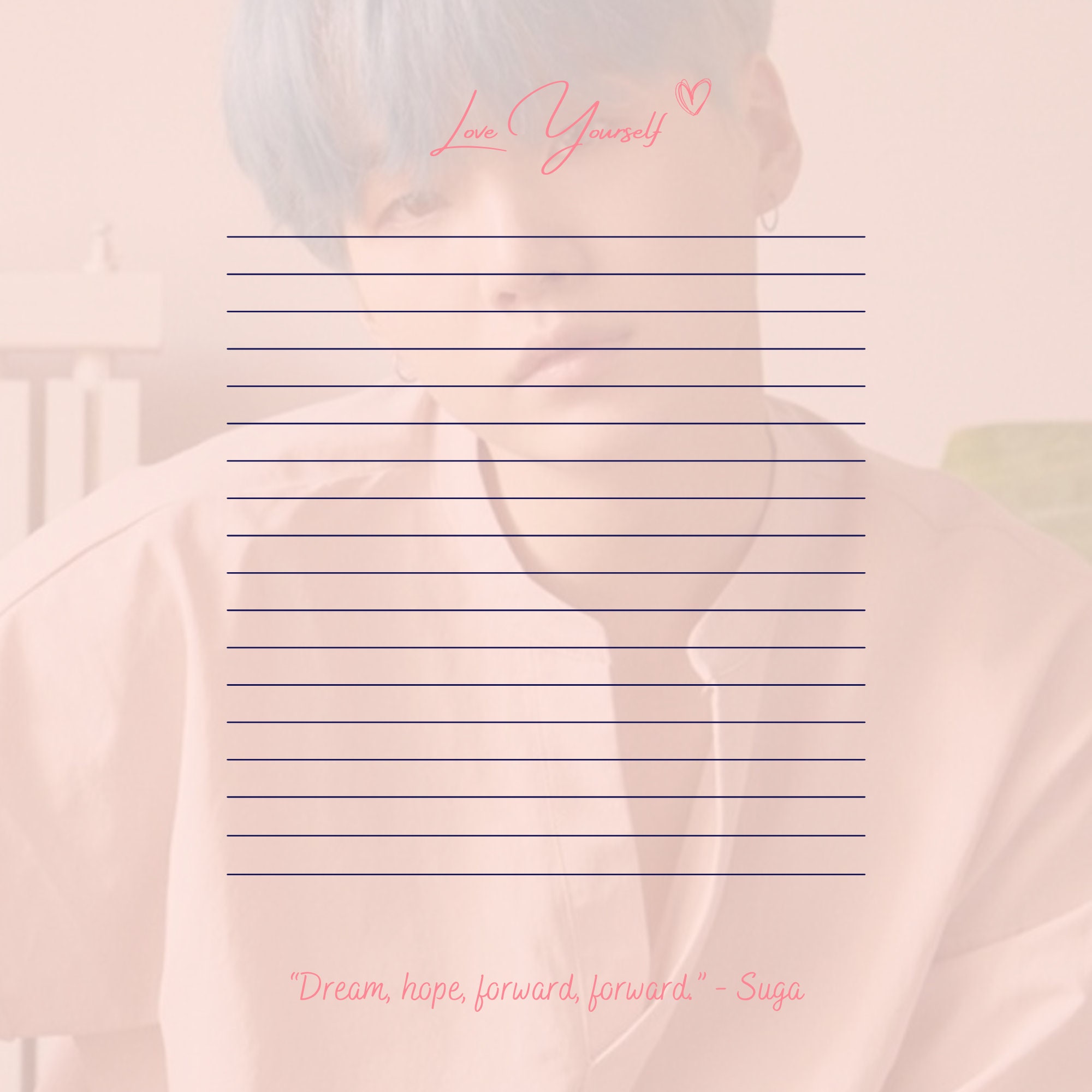 BTS Love Yourself Journal BTS Printable Digital Download - Etsy