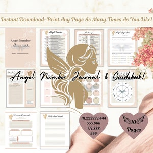 Divine Guidance: Angel Number Journal & Guide - Unlock Blessings Daily, with this Angel Number Printable,Numerology Journal
