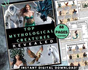 Mythological Creatures eBook: Legendary Beasts from Greek, Norse & Egyptian Mythology – Dragons, Unicorns and More, Fantasy Fans, Printable