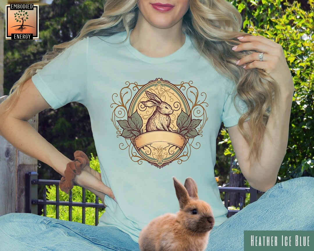 Vintage Rabbit Shirt,fairycore Shirt,cottagecore Rabbit Shirt,,vintage ...