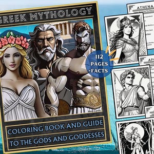 Greek Mythology Coloring Book PDF – 112 Pages of Gods, Goddesses, Titans, Pegasus And More – Printable for Kids, Teens & Adults