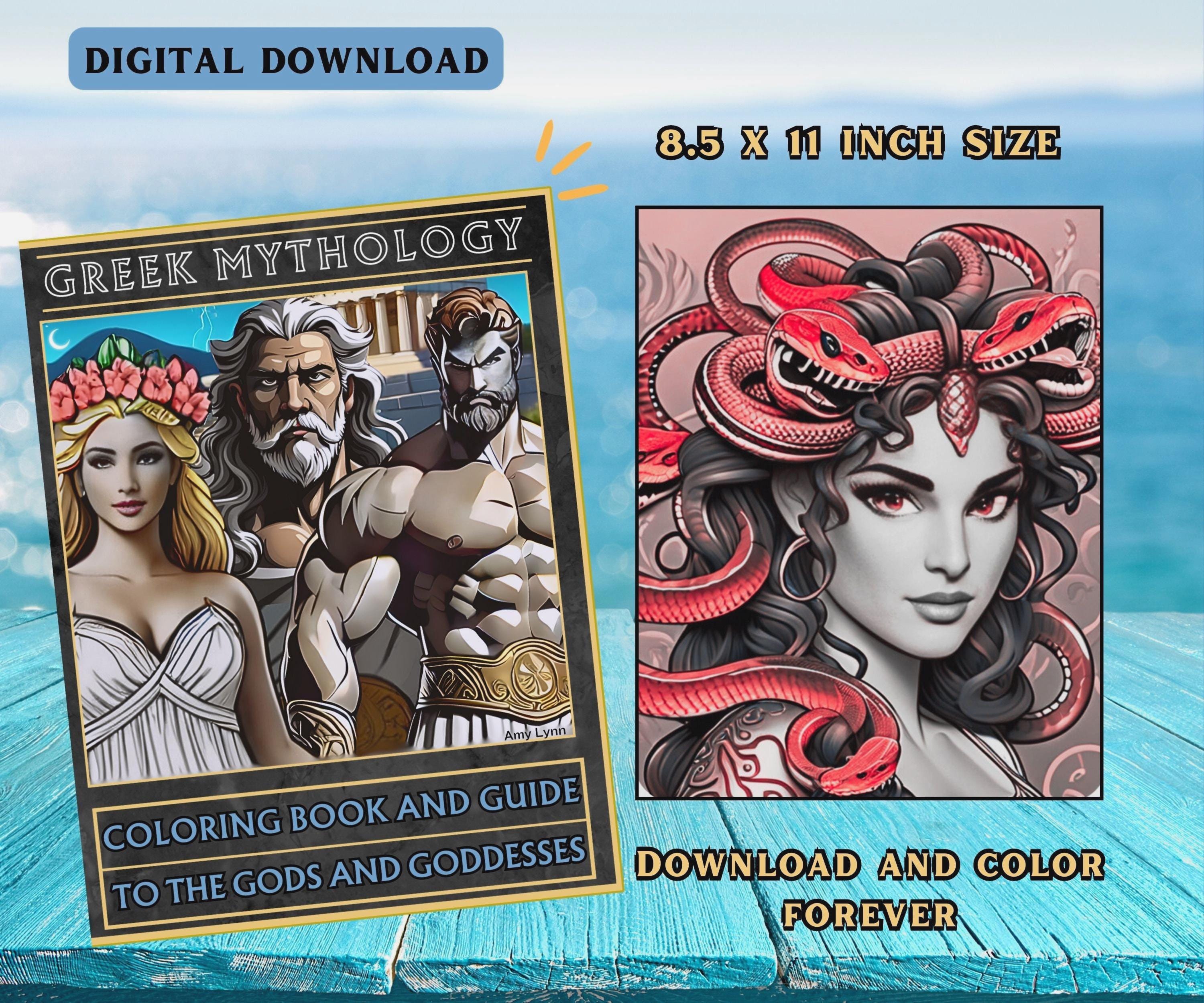 Greek Mythology Coloring Book PDF – 112 Pages of Gods, Goddesses ...