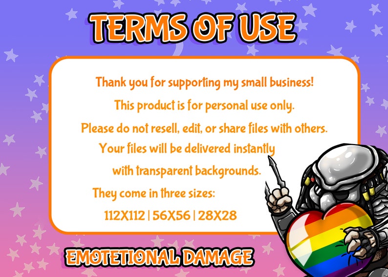 Predator Emotes Predator Jungle Hunter Pride Heart Emotes for Twitch, Discord ...