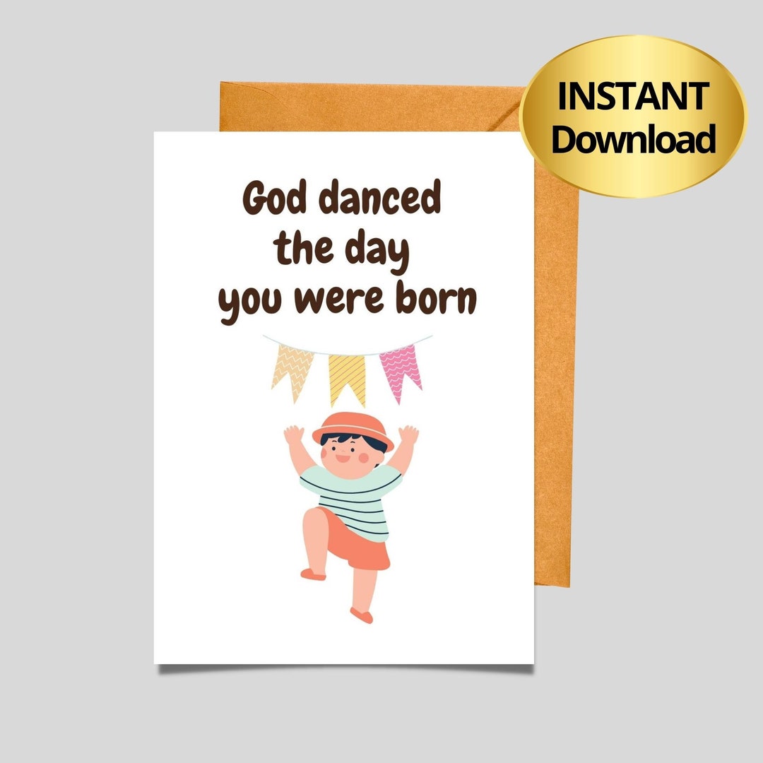 Christian Printablebirthday Card Boys Cute Diy Bible Verse Gift