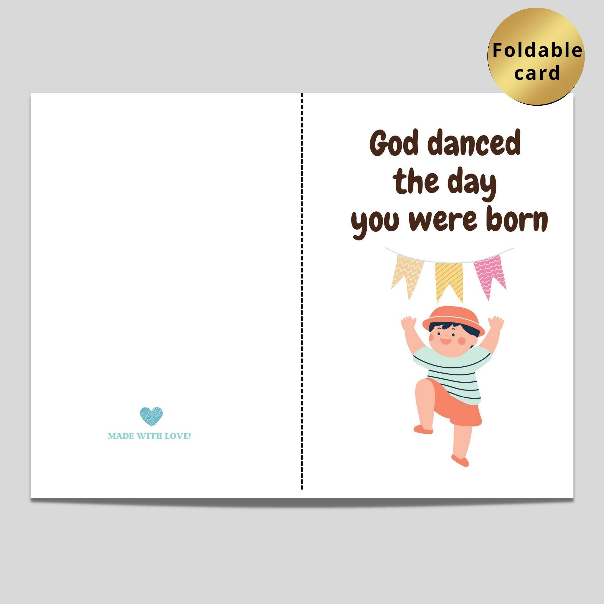 Boys Birthday Card, Printable, Christian, Happy Birthday Card, Cute ...