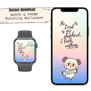 Herder Apple Watch-achtergrond, christelijke telefoonbehang, bijbelversbehang, schattig, esthetisch